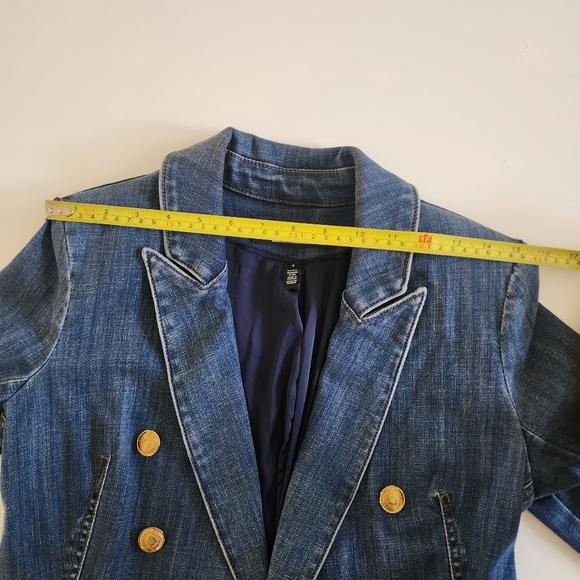 WHBM Denim Studio Blazer  Size 4 - Picture 10 of 13